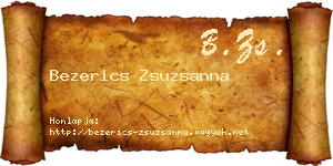 Bezerics Zsuzsanna névjegykártya
