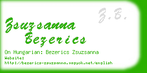 zsuzsanna bezerics business card